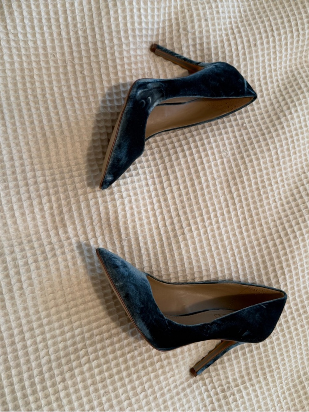 Sam Edelman Velvet Hazel Pointed-Toe Pumps in Deep Teal